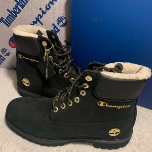 Limited Edition Timberland | Champion Black Nubuks